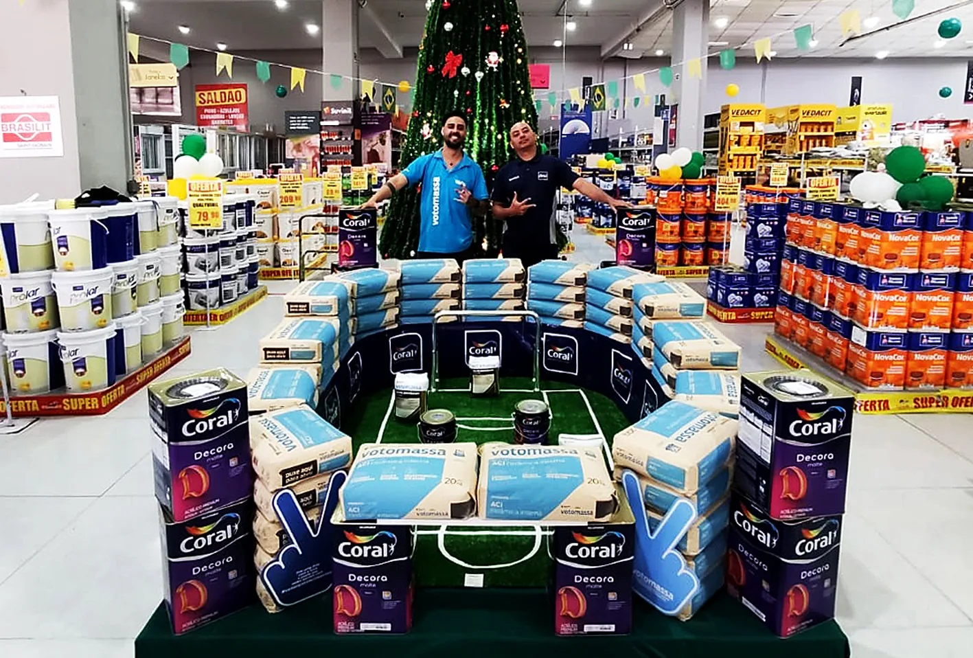 Exposição de produtos em um home center no case Votorantim